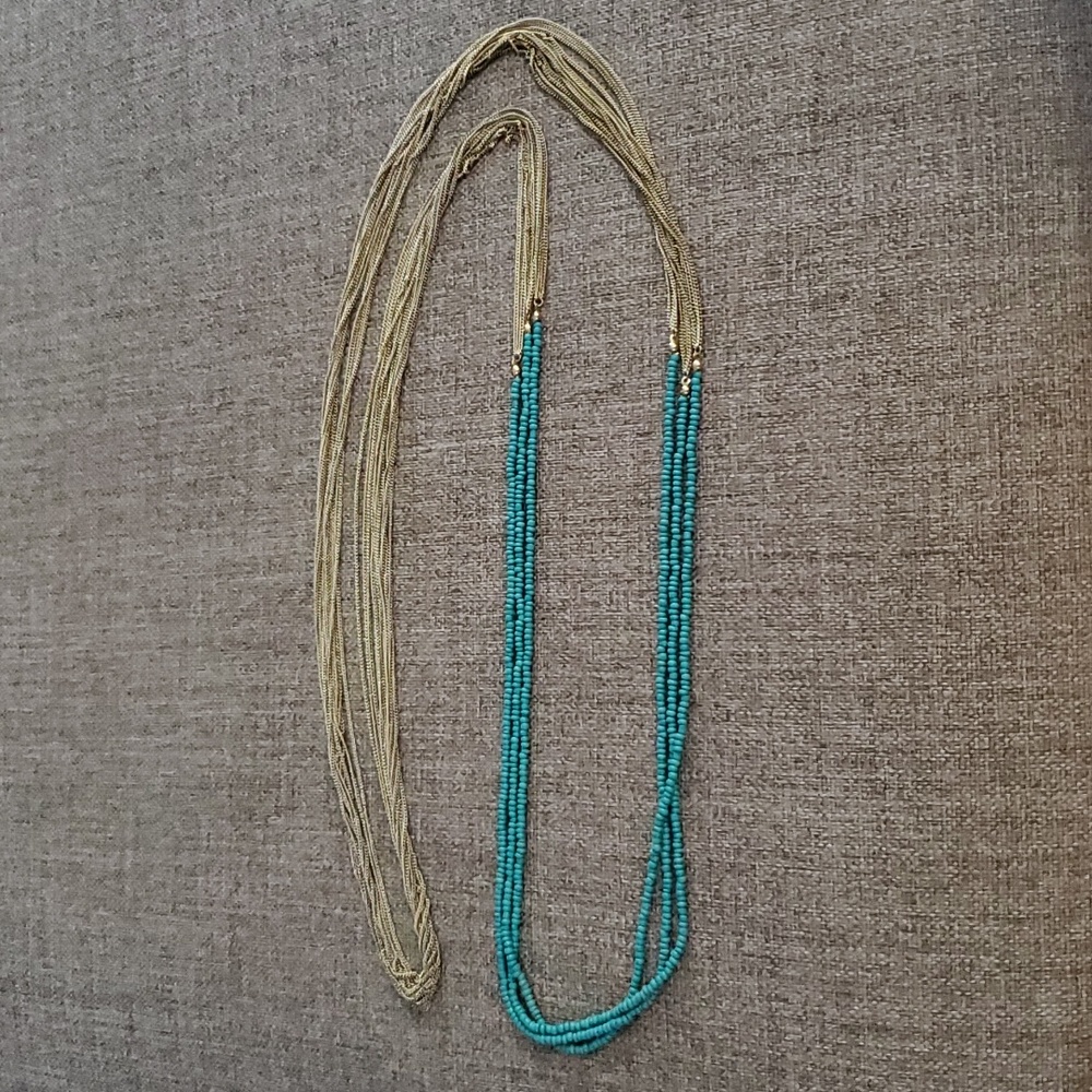 Triple Bead + Chain Necklace - Picture 4 of 8
